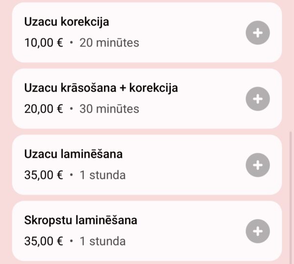 Uzacu un skropstu laminēšana