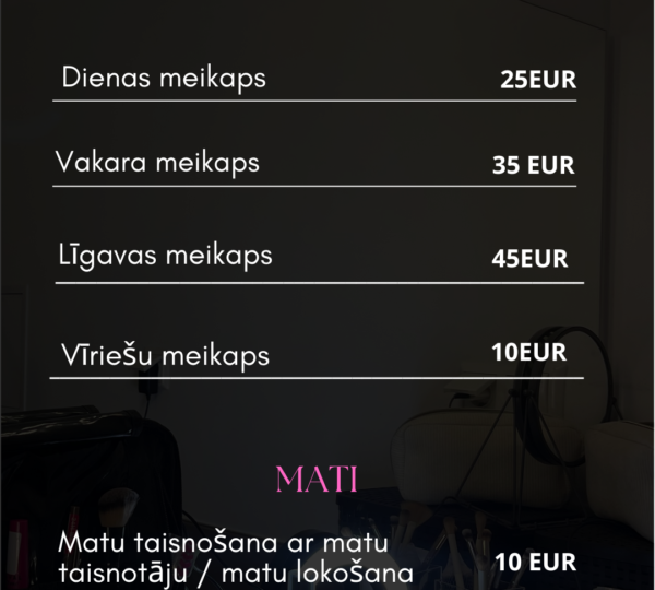 Vizāžista pakalpojumi ar izbraukumiem